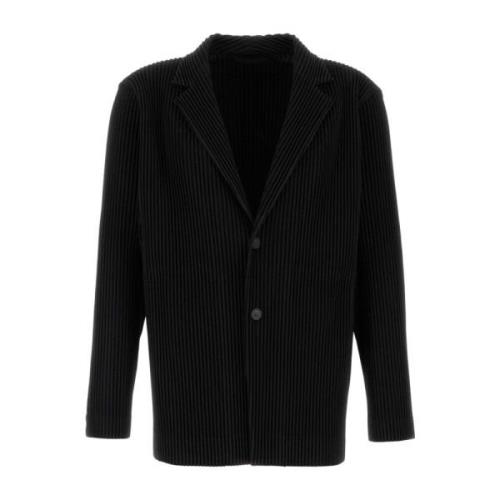 Stijlvolle Zwarte Polyester Blazer Issey Miyake , Black , Heren