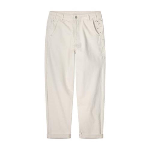 Premium Stretch Twill Barrel Fit Broek Summum Woman , Beige , Dames