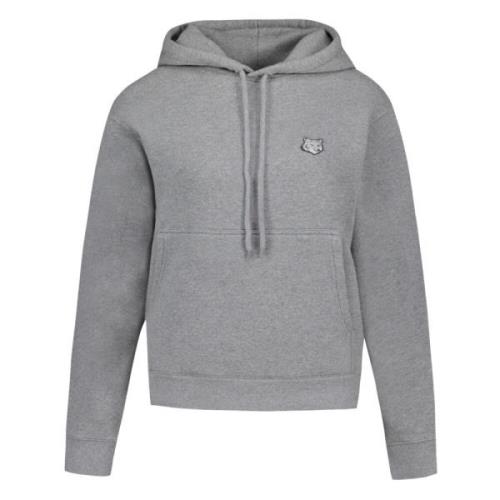 Vos Hoofd Patch Hoodie Grijs Melange Maison Kitsuné , Gray , Heren