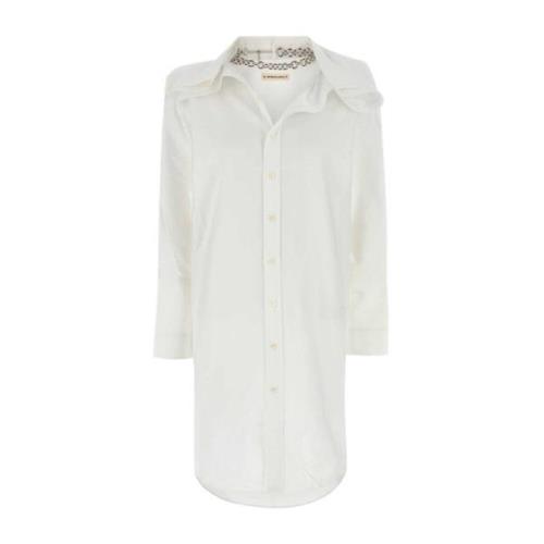 Witte Oxford Overhemdjurk Y/Project , White , Dames