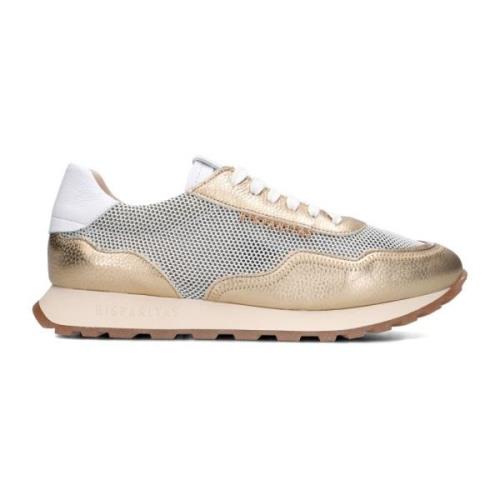 Gouden en beige sneakers met kleurrijke zool Hispanitas , Multicolor ,...