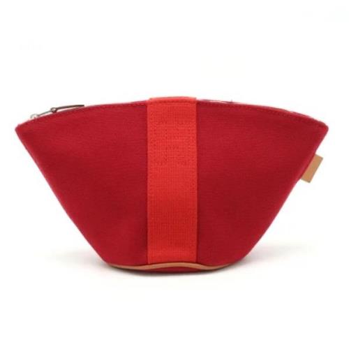 Pre-owned Canvas handbags Hermès Vintage , Red , Dames