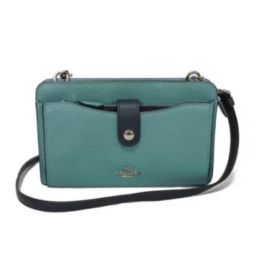 Pre-owned Leather shoulder-bags Coach Pre-owned , Blue , Dames