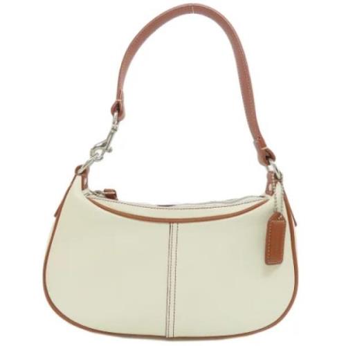 Pre-owned Leather handbags Coach Pre-owned , Beige , Dames