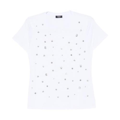 Casual Katoenen T-shirt Liu Jo , White , Dames