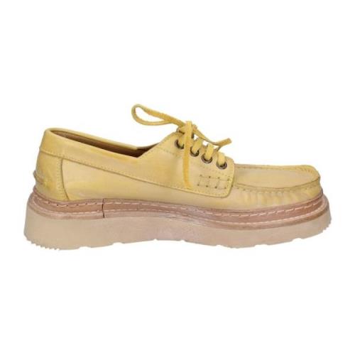 Vintage Leren Dames Sneakers Moma , Yellow , Dames