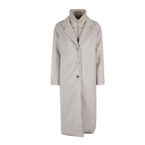 Stijlvolle Breanna Leren Jas Moorer , Beige , Dames