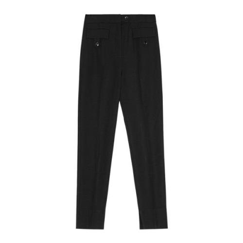 Twill Suiting Broek Ganni , Black , Dames