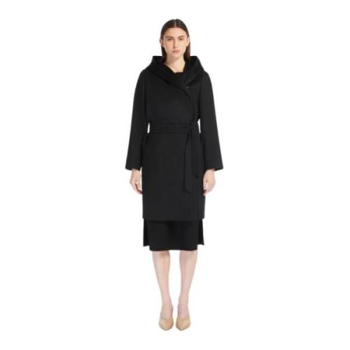 Wollen Hoodiejas Max Mara , Black , Dames