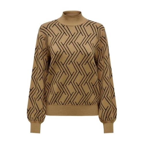 Hoge hals trui voor vrouwen Only , Brown , Dames