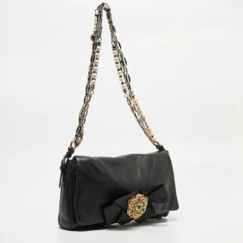 Pre-owned Leather shoulder-bags Dolce & Gabbana Pre-owned , Black , Da...