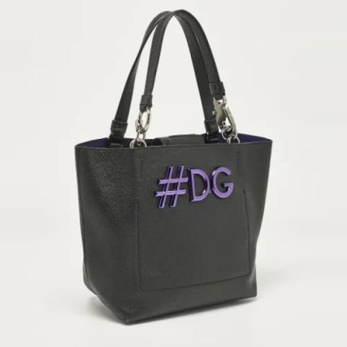 Pre-owned Leather totes Dolce & Gabbana Pre-owned , Black , Dames