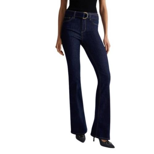 Flare jeans met riem Liu Jo , Blue , Dames