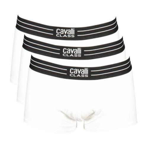 Heren Boxershorts Wit Contrast Logo Cavalli Class , White , Heren