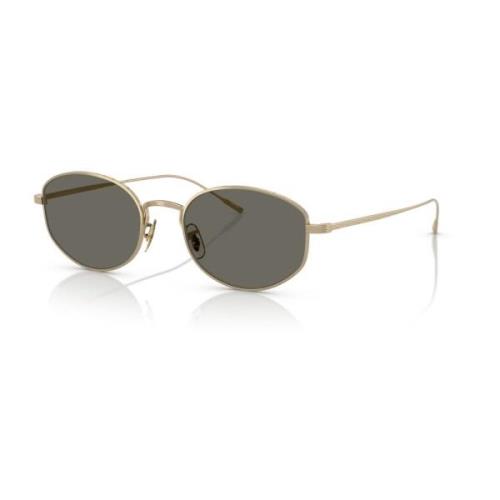 Estra Zonnebril Pale Gold/Carbon Grey Oliver Peoples , Yellow , Unisex