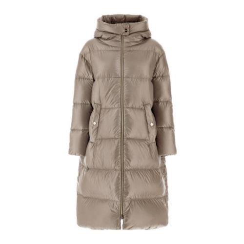 Gewatteerde Duifgrijze Jas Herno , Beige , Dames