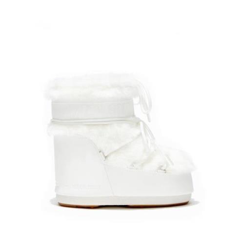 Icon Low Nero Faux Fur Laarzen Moon Boot , White , Dames