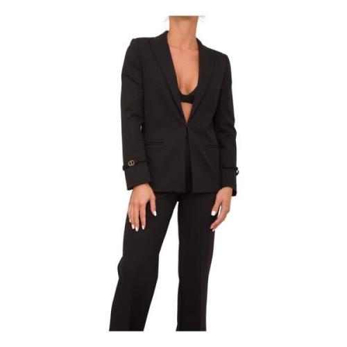 Elegante Zwarte Blazer voor Vrouwen Twinset , Black , Dames