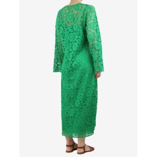 Pre-owned Cotton dresses Valentino Vintage , Green , Dames