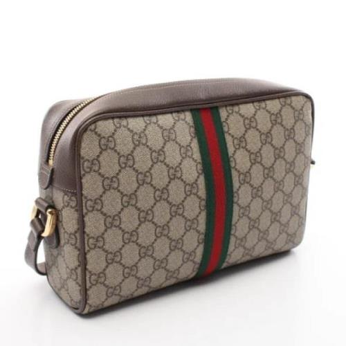 Pre-owned Leather gucci-bags Gucci Vintage , Beige , Dames