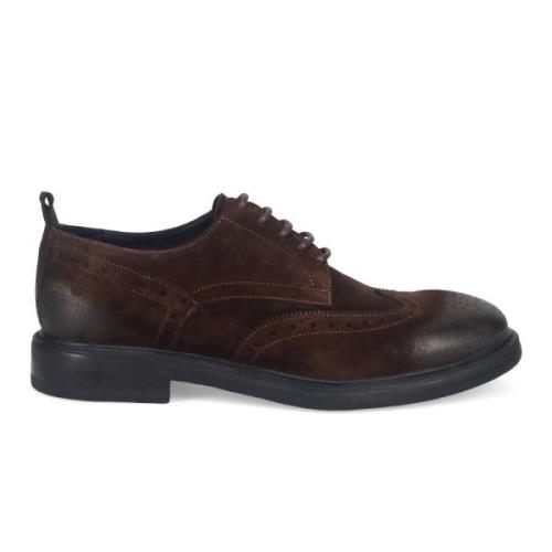 Klassieke donkerbruine platte schoenen Sangiorgio , Brown , Heren