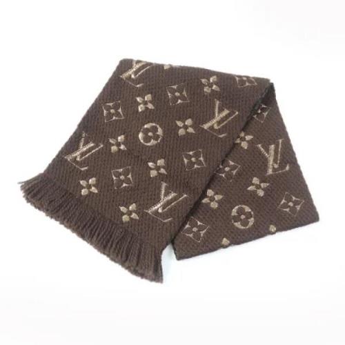 Pre-owned Wool scarves Louis Vuitton Vintage , Brown , Dames