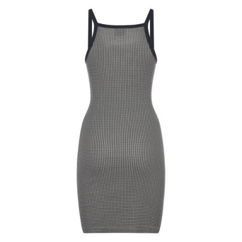 Witte Houndstooth Mini Jurk Courrèges , Black , Dames