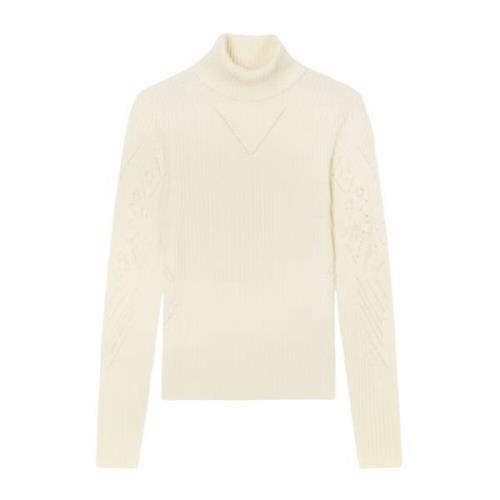 Aansluitende Jersey met Hoge Hals Ba&Sh , Beige , Dames