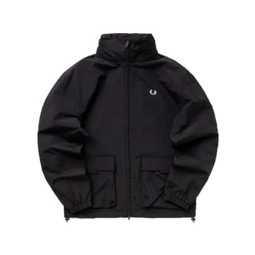 Zwarte rits door buitenjas Fred Perry , Black , Heren