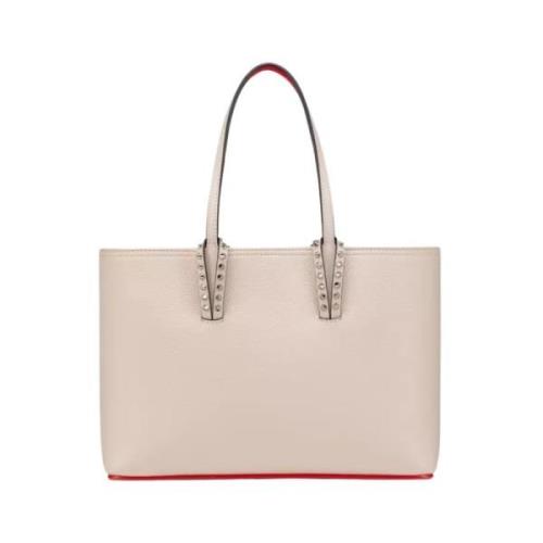 Jasnobezowa Cabata Small Leren Tas Christian Louboutin , Beige , Dames