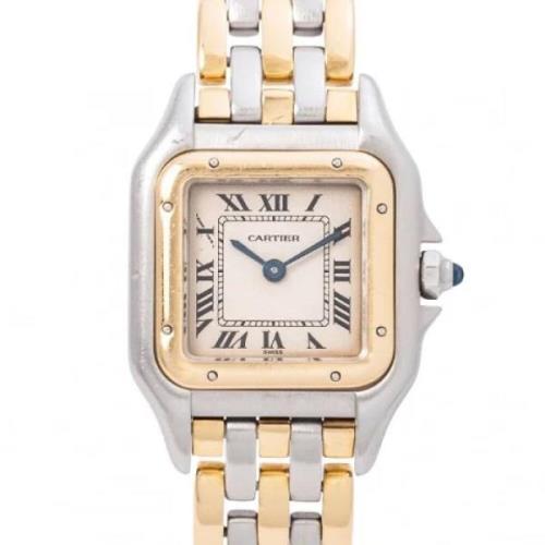 Pre-owned Stainless Steel watches Cartier Vintage , White , Dames