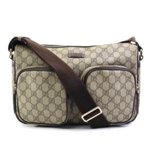 Pre-owned Canvas gucci-bags Gucci Vintage , Brown , Dames