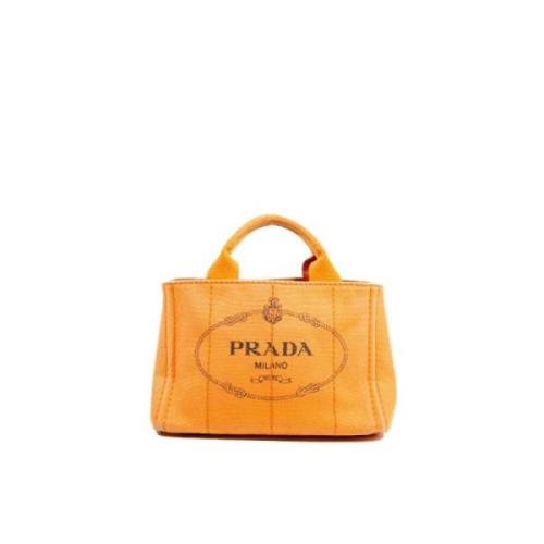 Pre-owned Canvas prada-bags Prada Vintage , Orange , Dames