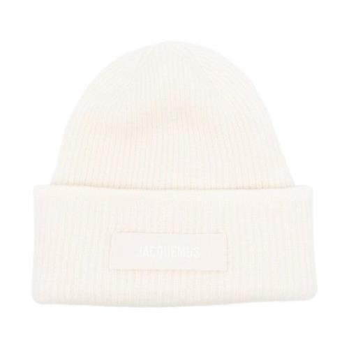 Off-White Gros Grain Beanie Jacquemus , White , Heren