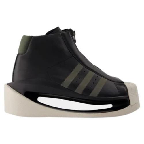 Leather sneakers Y-3 , Black , Dames