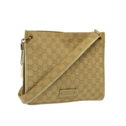 Pre-owned Canvas gucci-bags Gucci Vintage , Beige , Dames