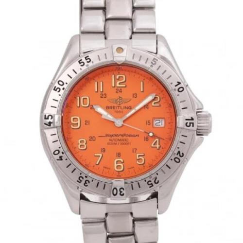 Pre-owned Stainless Steel watches Breitling Pre-owned , Orange , Heren