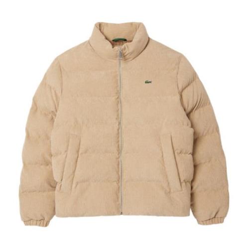 Beige Stijlvolle Jassen Lacoste , Beige , Heren