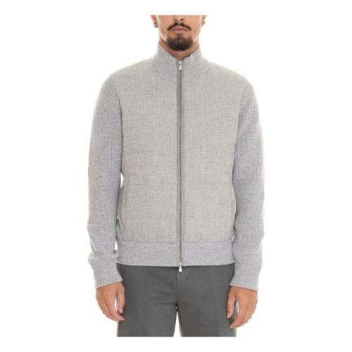 Wollen Bimateriaal Ritsjas Effen Voering Gran Sasso , Gray , Heren