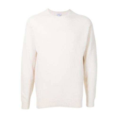 Zachte Lamswol Crew Neck Sweater Sunspel , Beige , Heren