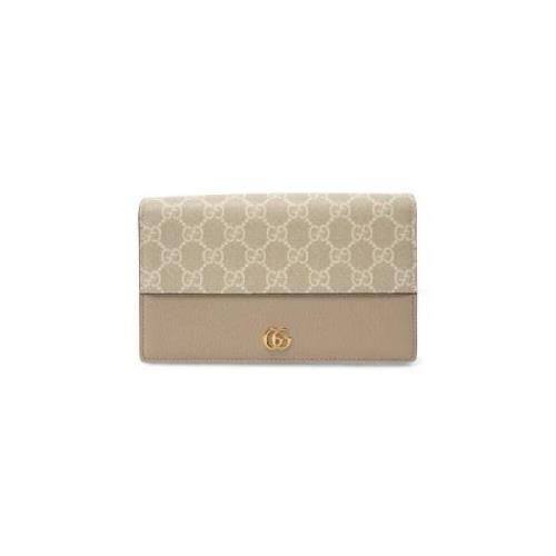 Pre-owned Fabric wallets Gucci Vintage , Beige , Dames