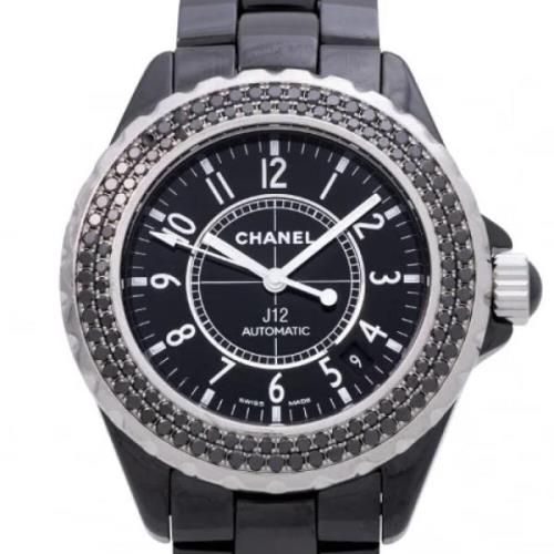 Pre-owned Stainless Steel watches Chanel Vintage , Black , Dames