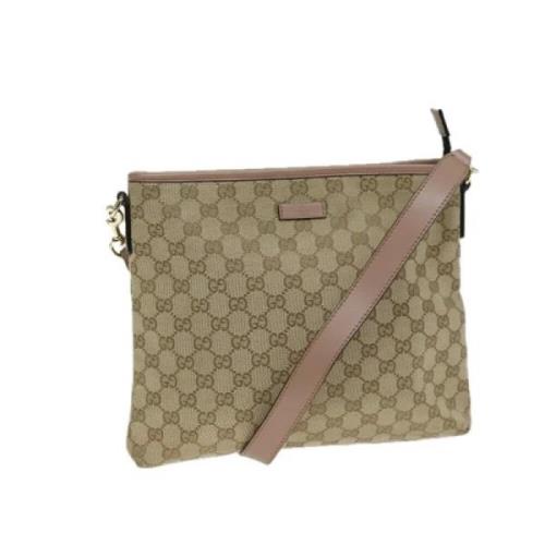 Pre-owned Canvas gucci-bags Gucci Vintage , Beige , Dames