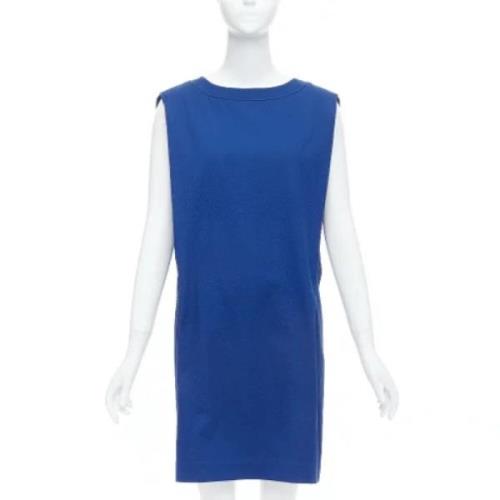 Pre-owned Cotton dresses Hermès Vintage , Blue , Dames