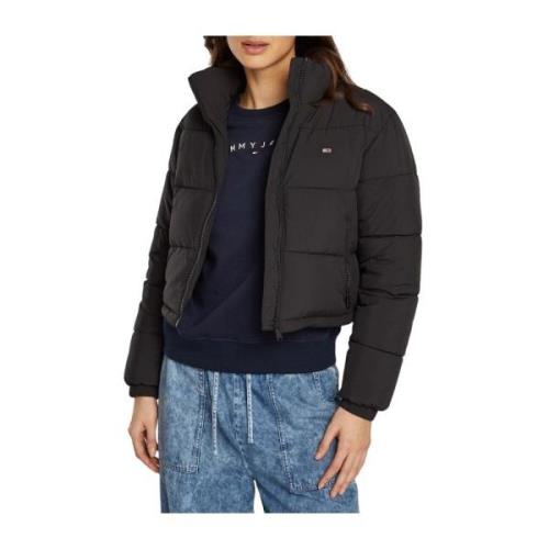 Zwarte Pufferjas Essential Tommy Jeans , Black , Dames