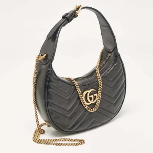 Pre-owned Leather shoulder-bags Gucci Vintage , Black , Dames