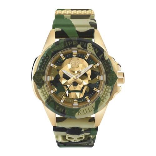 Herenhorloge The $kull Titan Camouflage Philipp Plein , Green , Heren