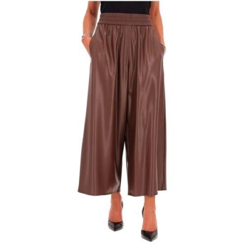 Bruine Gennaro Broek van Kunstleer Max Mara Weekend , Brown , Dames