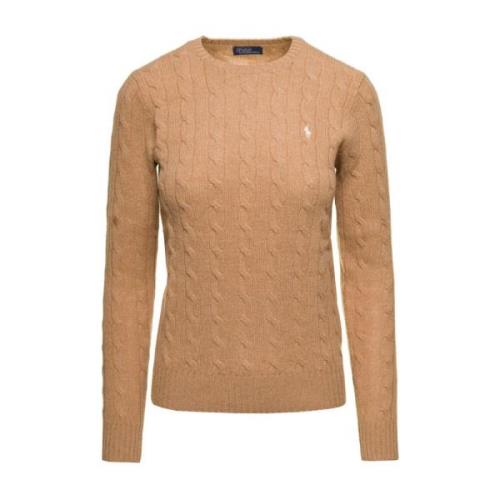 Juliana Lange Mouw Pullover Polo Ralph Lauren , Beige , Dames