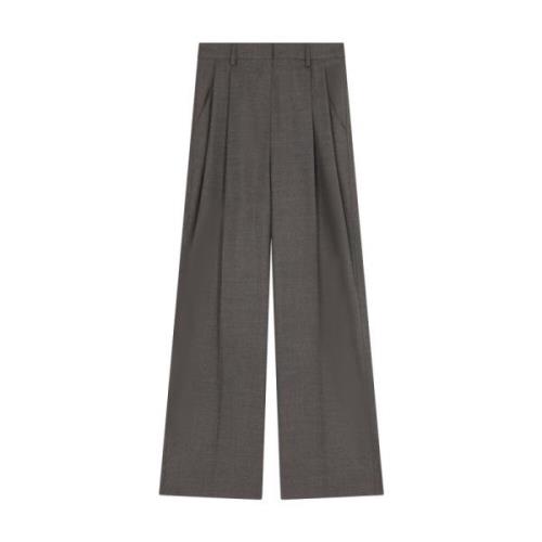 Flanellen Wijde Broek Loulou Studio , Gray , Dames